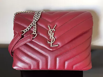 Authentic YSL Saint Laurent Small Loulou Chain Leather Bag • $779