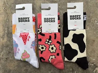 Happy Socks 3 Pair 9-11 Unisex Socks • $17.99