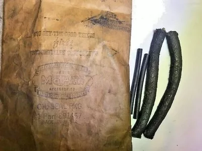 NOS Mopar 891457 Rear Main Rope Seal 4 PC Pkg For 1950's And Earlier • $35