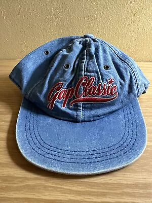 Vintage Gap Classic Logo Strapback Adjustable Hat Cap Men Women Denim New 90’s • $14.99