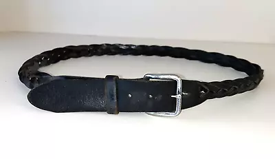 Harley-davidson Braided Black Leather Belt Mens Size 36/38 36 38 • $19.99