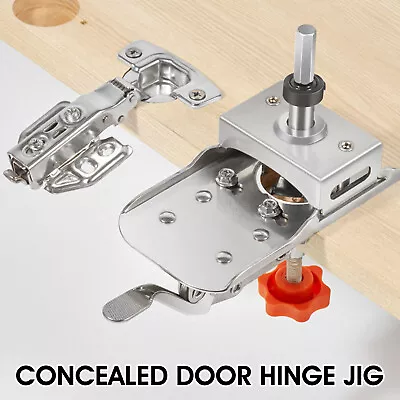 Concealed Door Hinge Jig 35mm Stainless Steel Locking Cabinet Hinge Jig WaxXa • $31.29