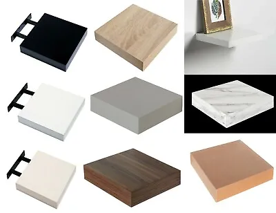 £11.95 • Buy Wooden Wood Hudson Small Shelf High Gloss Finish Effect Floating Shelves Storage