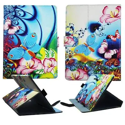 Tablet Blue Pink Flower Butterfly For Visual Land Prestige Pro Cover Stand • $10.89