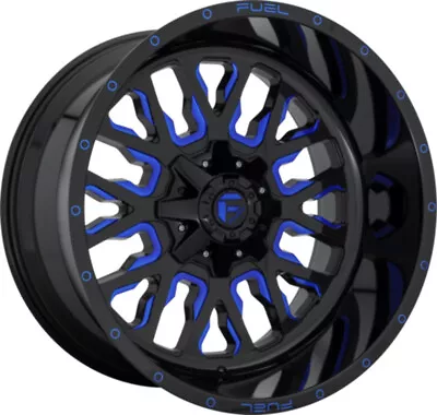 $479 • Buy 20  Fuel 1PC D645 Stroke 20x10 Gloss Black Blue Tinted Clear 5x4.5 5x5 Wheel -18