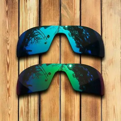 $13.88 • Buy Polarized Glacier Blue & Emerald Green Replacement Lenses For-Oakley Oil Rig
