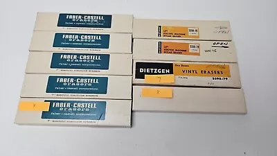 Vintage Machine Eraser Lot Faber Castell 79 Dietzgen 3398-79 Vinyl/Mylar Strips • $55