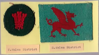 £2 • Buy North Wales District / South Wales District : Military Cloth Patches