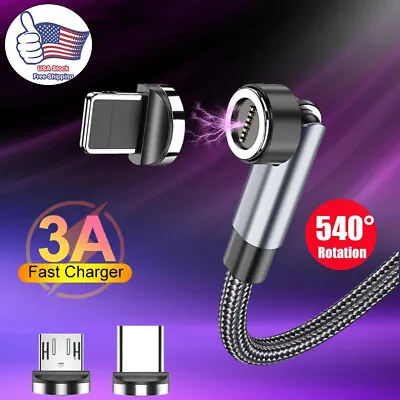 560°Rotate Magnetic Fast Charging Cable For IPhone Type C Micro USB Charger Cord • $2.84