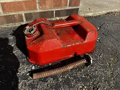 Vtg Blitz 1 Gal USMC Steel Gas Tank Can Outboard Hose Military Boat Jeep Truck • $59.99