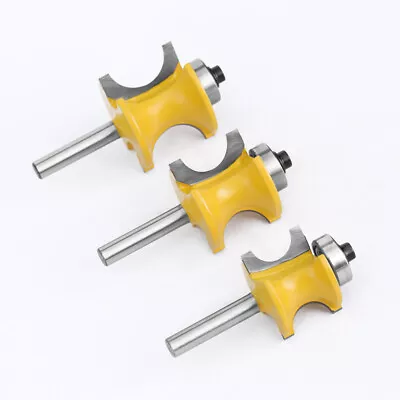 Bullnose Router Bit 1/4  6mm Shank Set Bead Edge Moulding Profile Dowels Cutter • $25.36