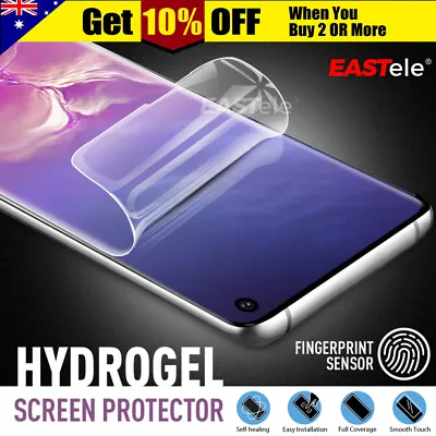 3x EASTele For Samsung S10 5G S9 S8 Plus Note 10 9 HYDROGEL Screen Protector • $7.95