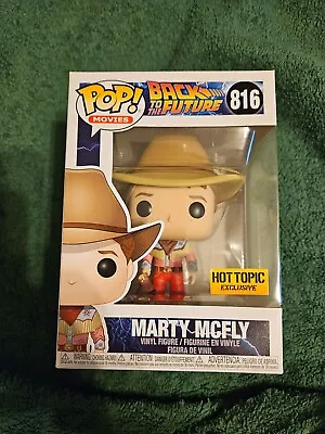 Funko Pop! #816 Cowboy Marty McFly Back To The Future Hot Topic Exclusive Brown • $17
