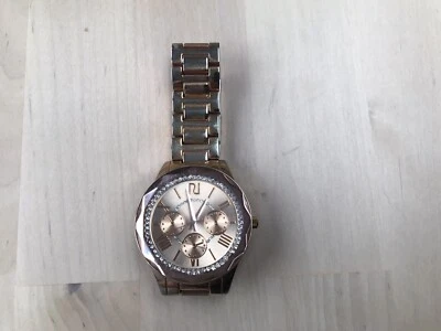 £15 • Buy River Island Watch Chronograph Style Metal Strap New Battery Chunky (fb)