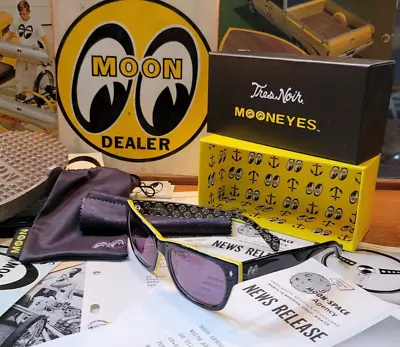 $99.99 • Buy MOONeyes X Tres Noir 45s Sunglasses Handmade 100% UV Shatterproof Lens MOON Scta