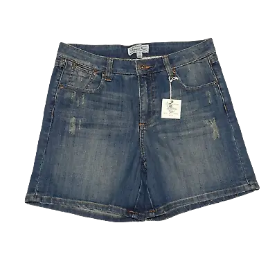 I Love H81 NWT Denim Jean Shorts ~ Sz 28 ~ Blue ~ Mid Length ~ 5  Inseam • $11.19