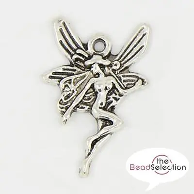 10 FAIRY CHARMS TIBETAN SILVER 22mm Angel Jewellery Making C80 • £2.79