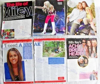 Miley Cyrus Import Magazine Clippings Overseas Set Music Pop Star Free Post • $53.41