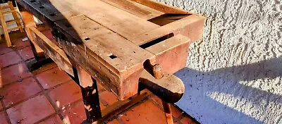 Antique Carpenters Workbench Late 1800s.  All Original Great Condition For  Age • $1300