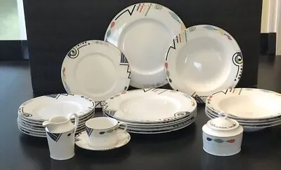 MIKASA  HK 232 HEADLINE Ultima + SUPER STRONG FINE CHINA  23 Pc Dinnerware Set • $219