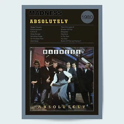 Madness Absolutely Fine Art Album Poster • £19.99