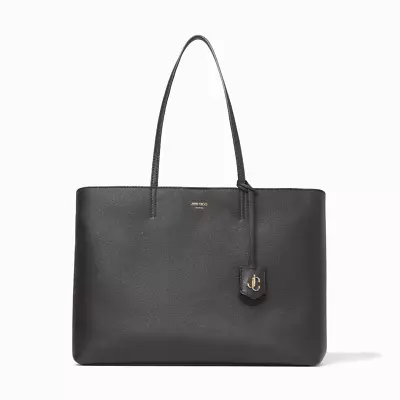 Jimmy Choo 'Nine2Five' Black Grained Leather Tote Bag/Removable Pouch $995 BNWT • $695