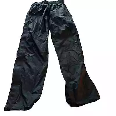 Marmot Unisex Nylon Sports Pants Straight Zipper Leg Elastic Waist Black Large • $17.25