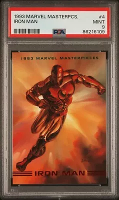 1993 Marvel Masterpieces Iron Man #4 PSA Mint 9! • $19