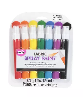 Tulip Rainbow Spray Mini Pump Fabric Paint 7 Pack - 24ml Paints • £23.99
