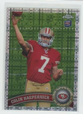 2011 Topps Chrome Colin Kaepernick #25 X-Fractor Refractor RC Rookie • $15