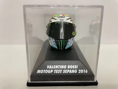 Minichamps Valentino Rossi Model AGV Helmet 1/8 MotoGP TEST SEPANG 2016 • £67.15