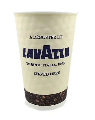 New Lavazza Coffee Embossed Cups 8oz  {Double Walled Paper} X100 Hot Drinks Cafe • £9.99