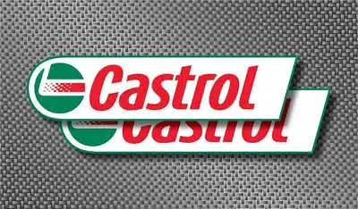 2x Size 6  Castrol Oil Logo Decal Sticker Pegatina Vintage MotoGP Superbike • $7.25