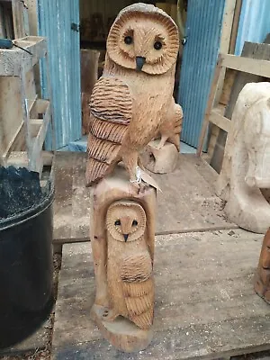 £320 • Buy Great Christmas Gift Idea Sussex Chainsaw Carvings Elm Owl Home Garden Wooden 