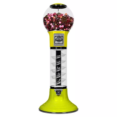 Wiz-Kid Spiral Gumball Machine Yellow Blue Track Color 25 Cents Coin Mech • $929.99