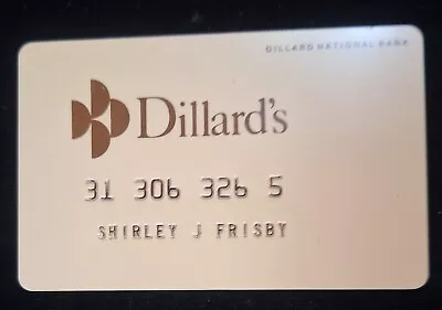 Vintage Dillard’s Credit Card  Closed Account Collectible  • $16.95