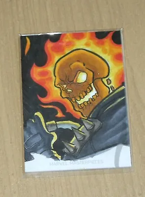 2022 Marvel Masterpieces 1/1 Sketch Art Card Vicente Moavero GHOST RIDER • $49.99