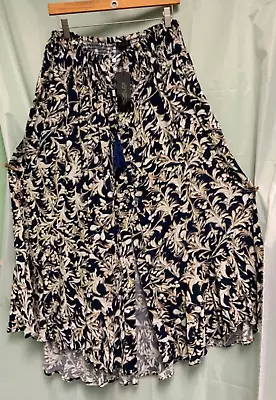 Rachel Zoe Women's Long Skirt Size XL Navy Print New With Tag • $22.99