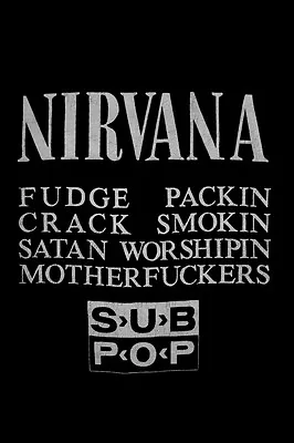 Original 1989 NIRVANA Bleach SUB POP T-Shirt Vtg 80s Vestibule Fudge Packin M/L • $1999.99