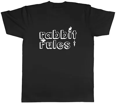 Rabbit Rules Mens Unisex T-Shirt Tee • £8.99
