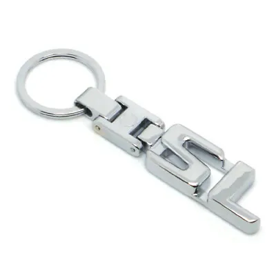 For Mercedes Benz SL450 SL Series Metal Keychain Chrome Keyring Key Chain Ring • $15.88