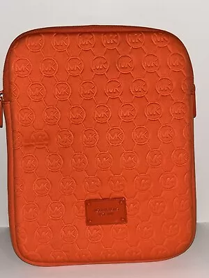 MICHAEL KORS MK Padded Tablet IPad Sleeve Cover Orange Neoprene 8  X 10  GS 1201 • $16.87