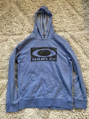 Oakley Blue Hoodie Mens Small Distressed  Hooded Sweatshirt Pullover • $14.99