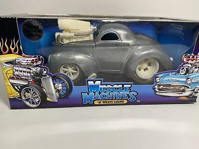 New Muscle Machines - 1:18 - '41 Willys Coupe Limited Edition 504pcs RAW Metal • $64.95