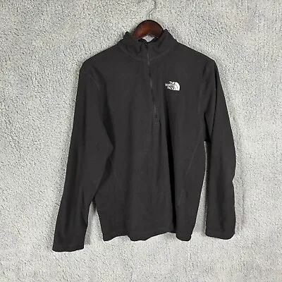 The North Face 1/4 Zip Up Fleece Jacket Mens Size Large Black • $19.99