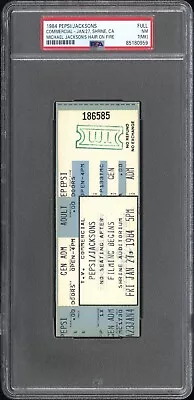 1984 Michael Jackson’s Hair Catches Fire Filming Pepsi Commercial Ticket🎟️psa 7 • $2500