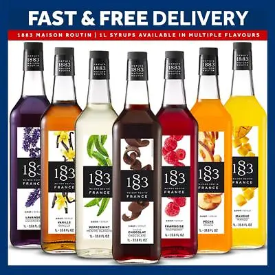 1883 Maison Routin Syrups Coffee Cocktail 1L Syrups | Mixed Flavours | UK Monin • £9.29