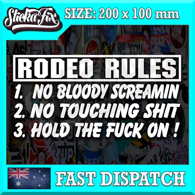 Rodeo 4X4 Car Vinyl STICKER Funny DECAL 4WD Ute Truck Drift JDM Van • $6.90