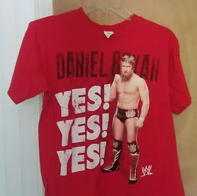 WWE Daniel Bryan Shirt Boys Medium M Red Short Sleeve Yes Yes Yes • £8.04