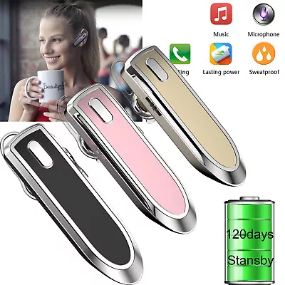 Bluetooth Headset Earphone Wireless Earbud Hands-free Call For Driver Trucker • $13.56